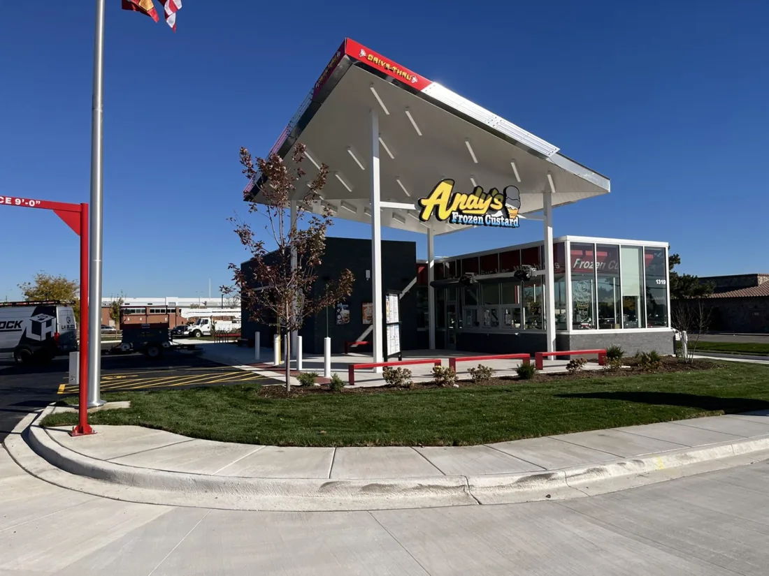 Storefront and LH Block service van at Andy’s Frozen Custard
